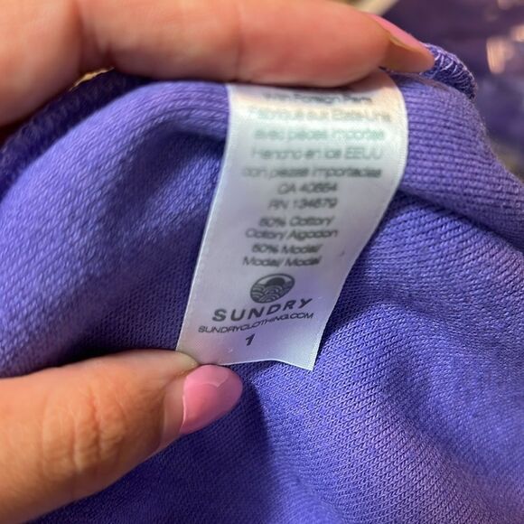 BNWT - SUNDRY SHERPA FUZZY PURPLE JOGGERS - Picture 7 of 8